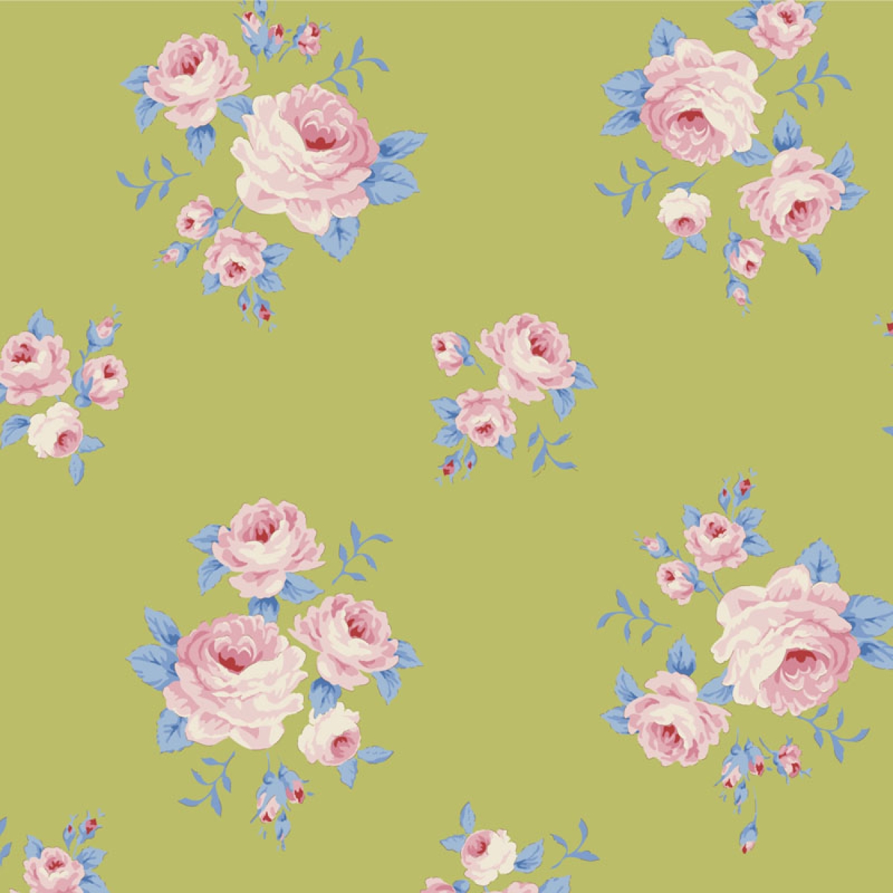 Tilda Patchwork Stoff Baumwolle - Sunday Brunch - Mille Lime